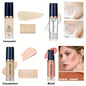 4Pcs Set Primer + Concealer + Liquid Foundation + Liquid Blush Matte Velvet Waterproof Foundation Blush Makeup For Travel