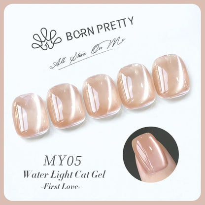 Blushimmer Born Pretty 10ml purple grape gel nail polish with magnetic effect and glass beads for nail art and whitening.