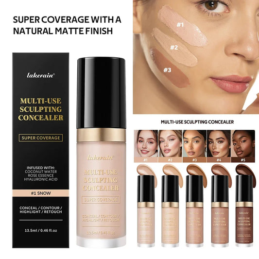 Blushimmer long-lasting coverage concealer and matte foundation cream with oil-free formula for face makeup and retouching.