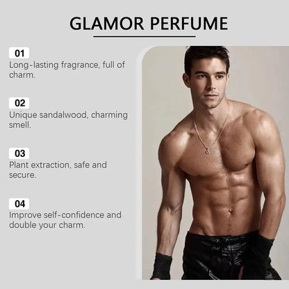 Blushimmer men's long-lasting body fragrance spray with charming scent, designed to enhance attractiveness and appeal.