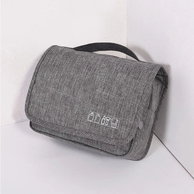 Blushimmer women's makeup bag and travel toiletries organizer, waterproof and hanging bathroom wash bag with multiple storage compartments.