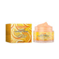 Blushimmer orange lip scrub with exfoliating beads, showing smooth, soft, and hydrated lips ready for moisturizing treatment.