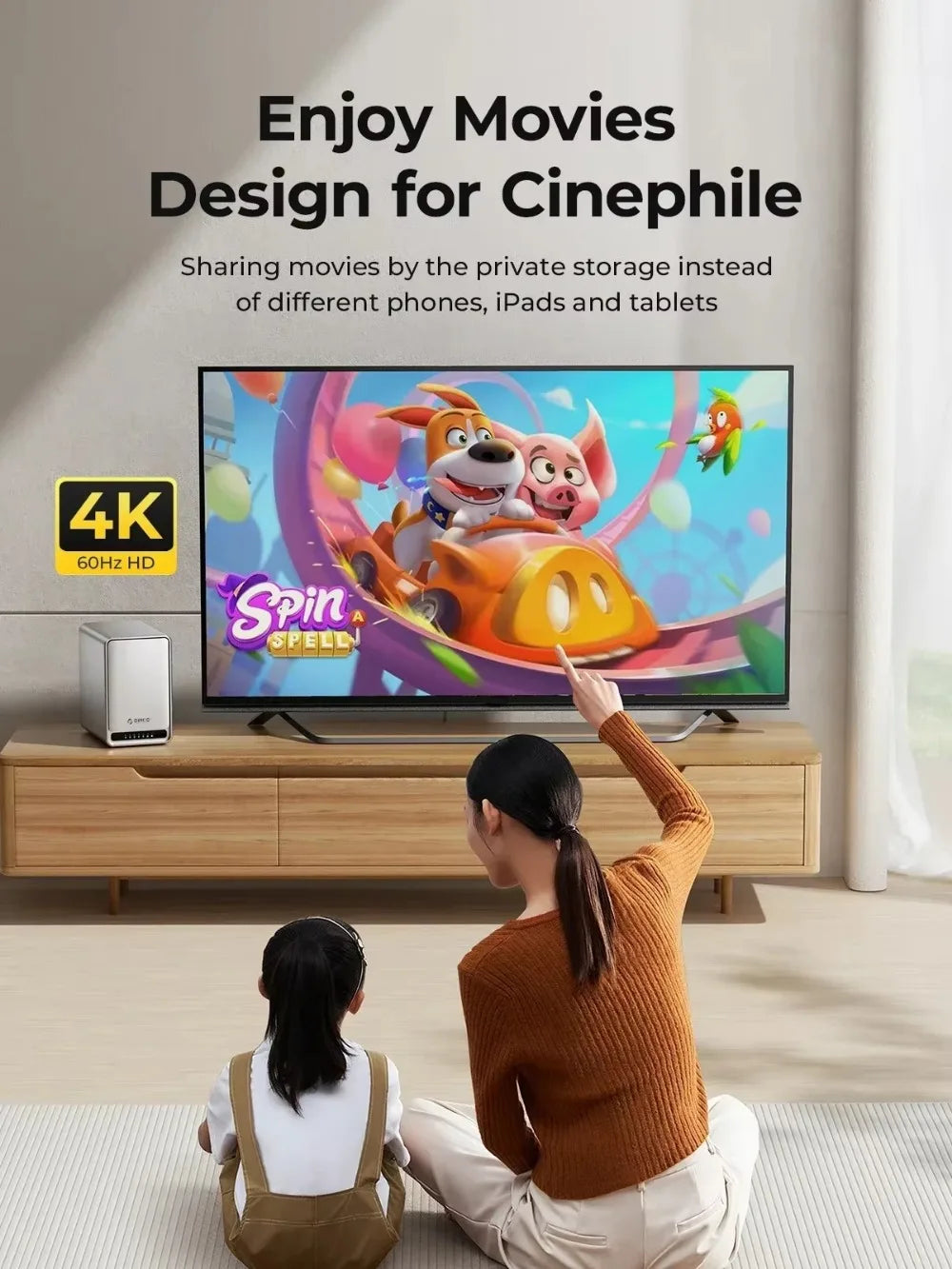 ORICO NAS Storage 2/5 Bay Personal Cloud Network Storage External Hd Case Supports Remote Access,Shared Data, for Pc Case RAID