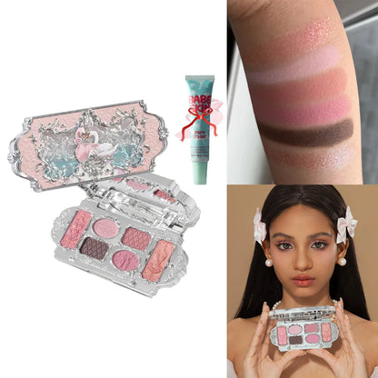Blushimmer Flower Knows Chocolate Wonder-Shop 8-color eyeshadow palette with warm, rich shades and floral-inspired packaging.