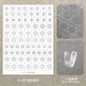 Kaniu Transparent Hollow French Nail Stickers Snowflake Starry Design Nail Art Decal Self-Adhesive Manicure Stencil Template
