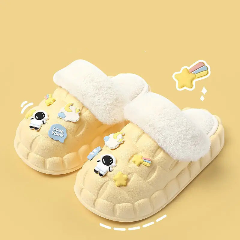Winter Waterproof Non-slip Detachable Slippers for Kids