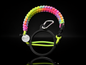 Coldest Paracord Handle accessory with Sherbert Swirl black design, featuring durable paracord grip and vibrant color pattern.