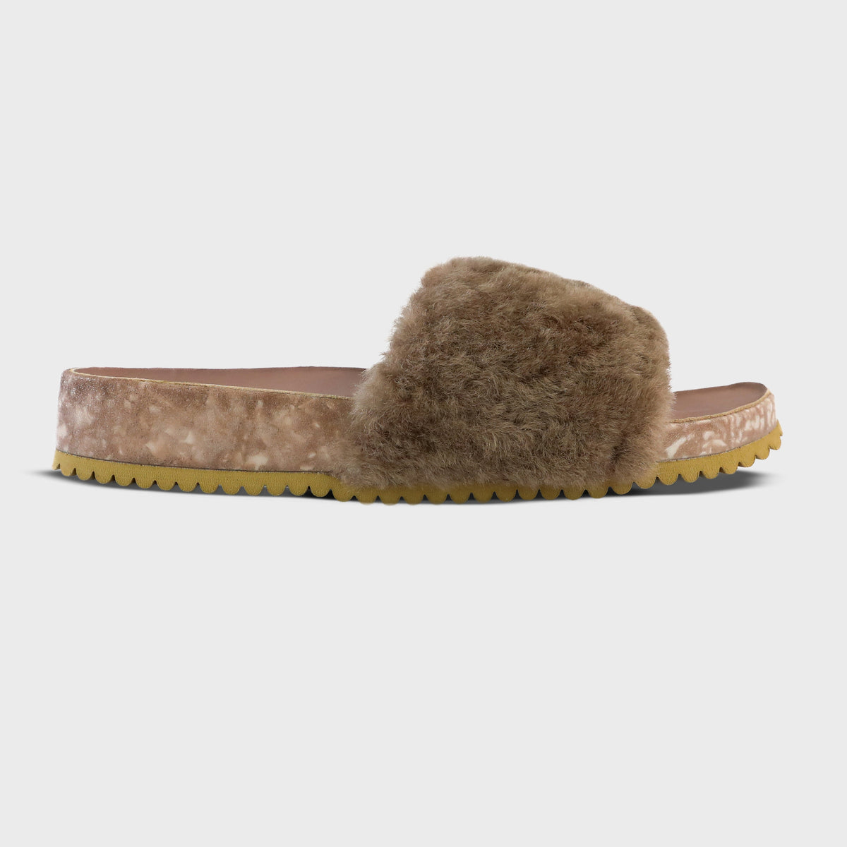 Fleks San Ysidro Slide in Blushed color, featuring a single slip-on sandal with a sleek profile and minimalistic design.