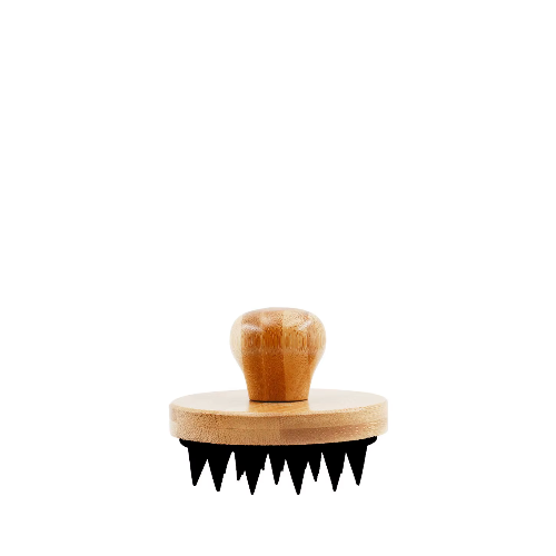 Masami Jinia Scalp Scrubber with soft silicone bristles for gentle scalp massage and exfoliation.