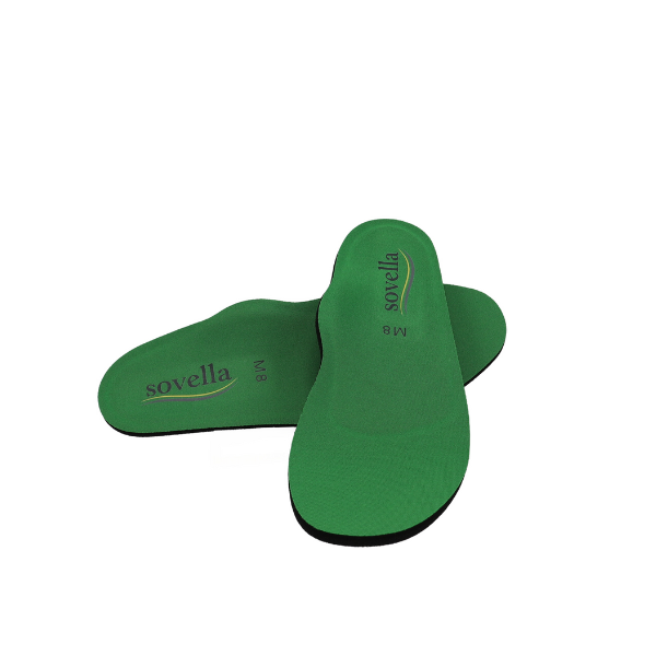 Sovella S1000 Max Support Arch Supports in black, designed for foot arch support, shown in a close-up view.