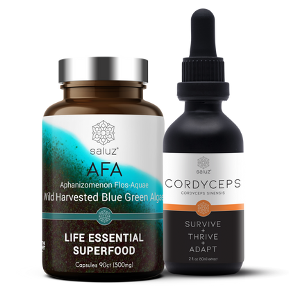 Saluz.io Energy and Performance vitamins supplement featuring a sleek bottle and vibrant packaging designed to boost energy and support weight loss.