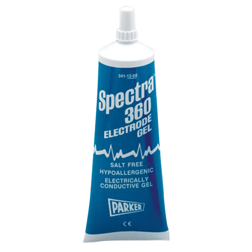 iReliev Spectra 360 conductive gel in a 250g tube, transparent and suitable for electrotherapy accessories.