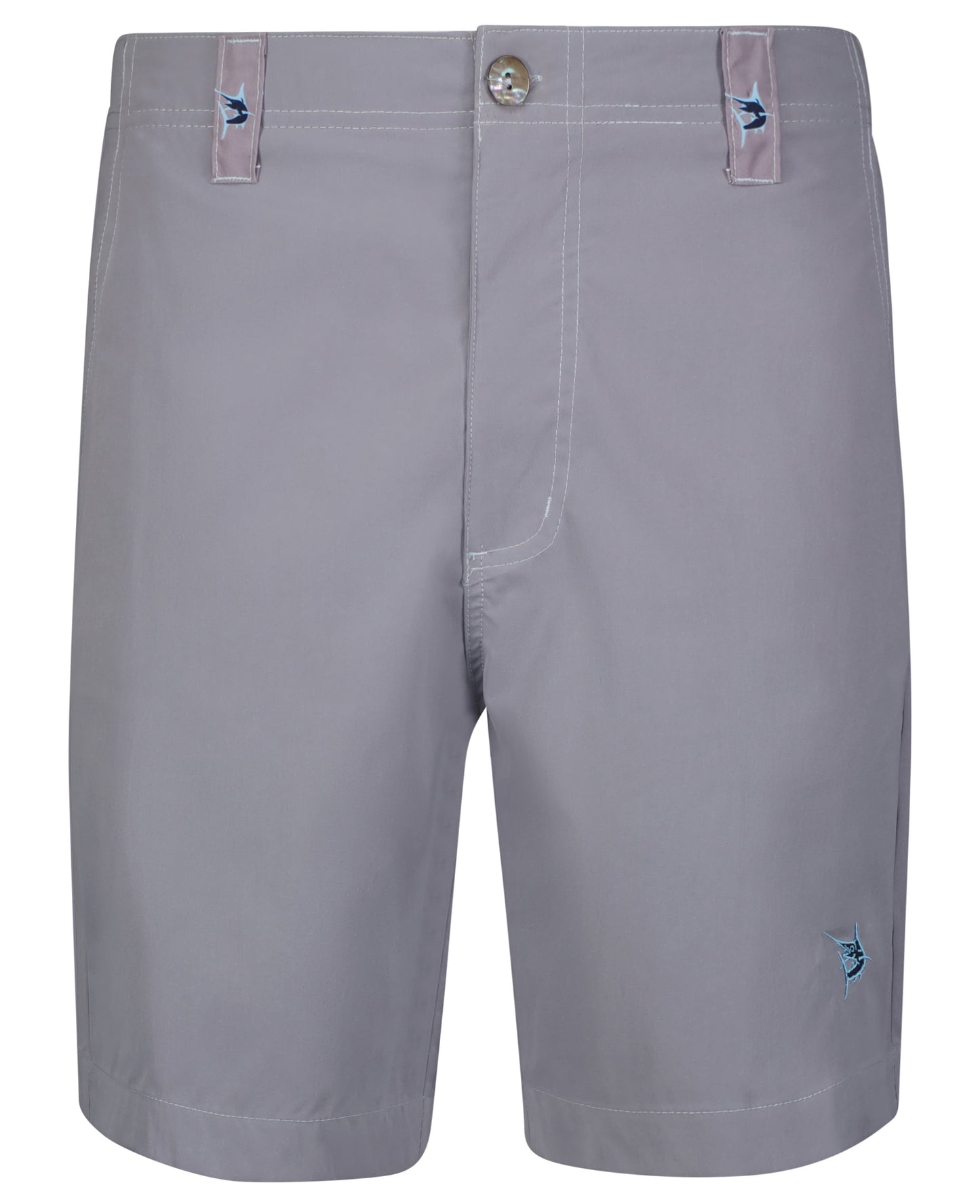 Grey Starboard shorts by White Water Life, casual men's shorts with a relaxed fit and adjustable waistband.