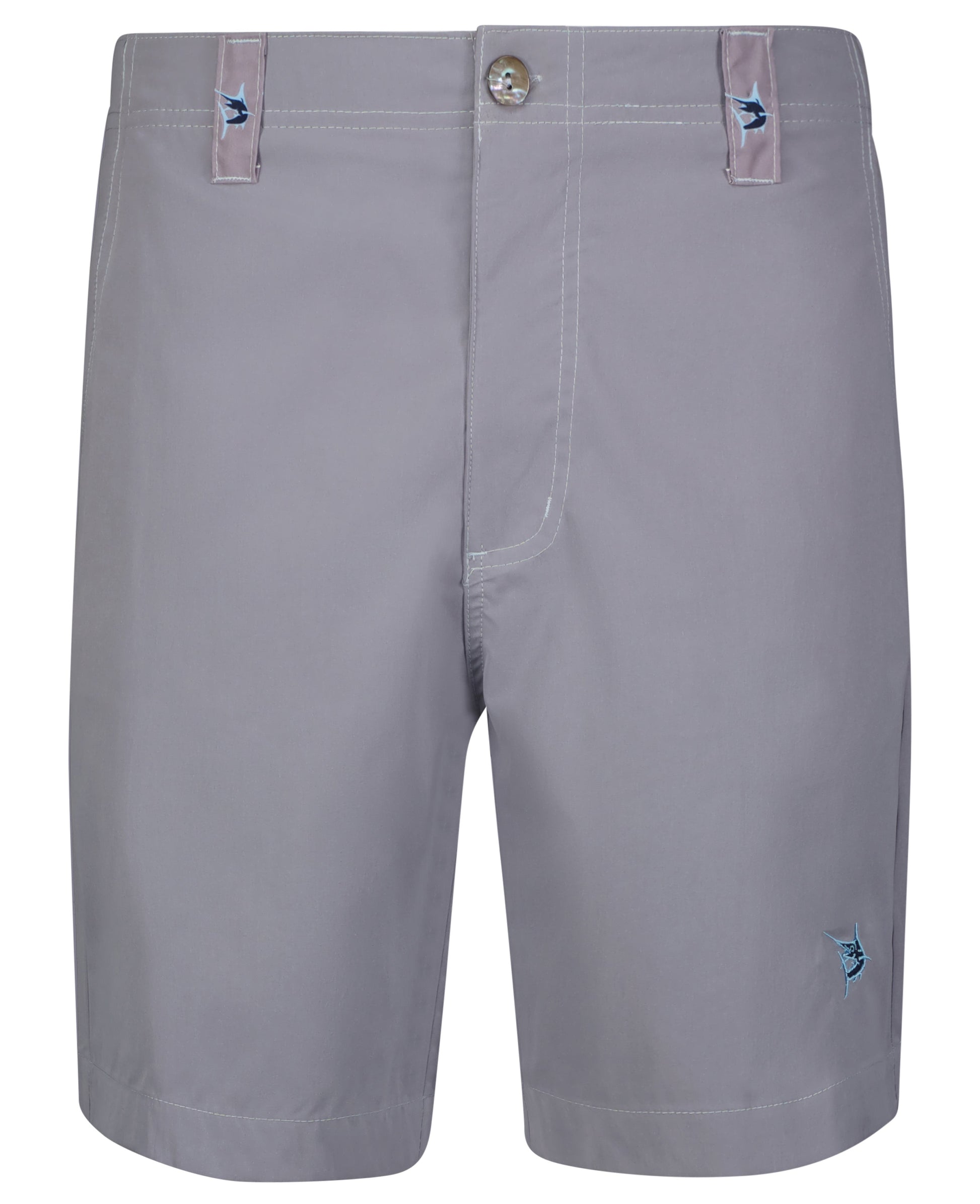 Grey Starboard shorts by White Water Life, casual men's shorts with a relaxed fit and adjustable waistband.