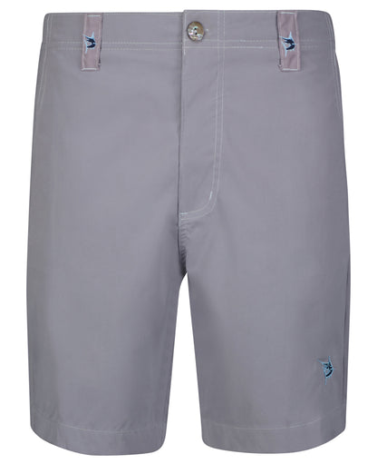 Grey Starboard shorts by White Water Life, casual men's shorts with a relaxed fit and adjustable waistband.