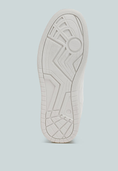 White London Rag Surfer faux leather casual sneakers with lace-up design and comfortable sole for everyday wear.
