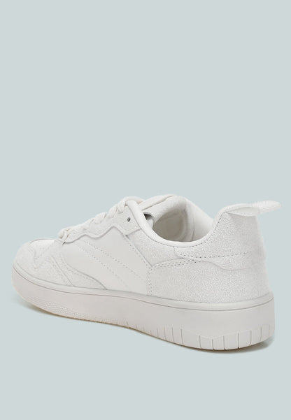 White London Rag Surfer Faux Leather Casual Sneakers with lace-up design and sporty style.