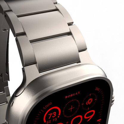 Robust Titanium Band T01 with smooth, polished surface, showcasing a sleek, modern design suitable for everyday wear.