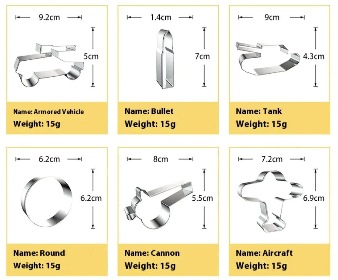 Military-Shaped Cookie Cutter