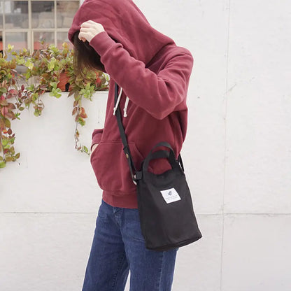 Canvas Crossbody Bucket Bag for Phone