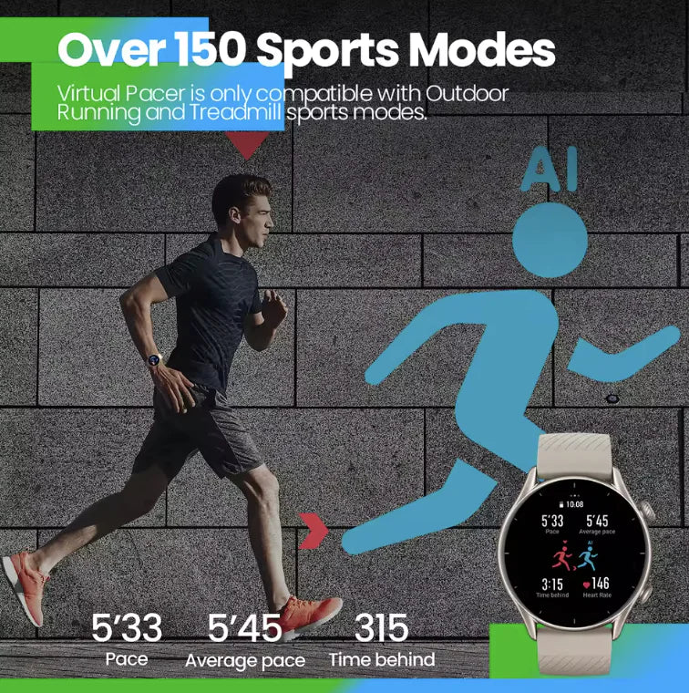Smartwatch: GPS, Alexa, 150+ Sports Modes