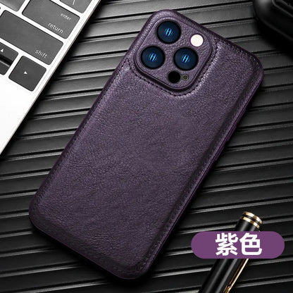 iPhone 15 Pro Max Leather Case with Retro Design