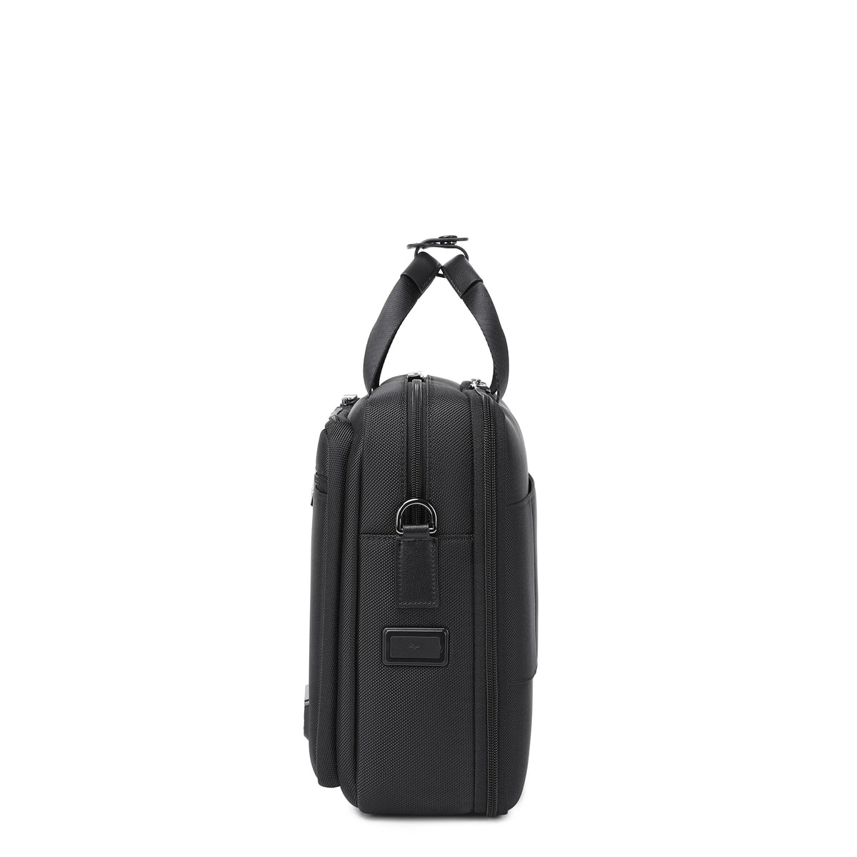 Black Troop London business laptop briefcase, stylish and professional with multiple compartments for work essentials.