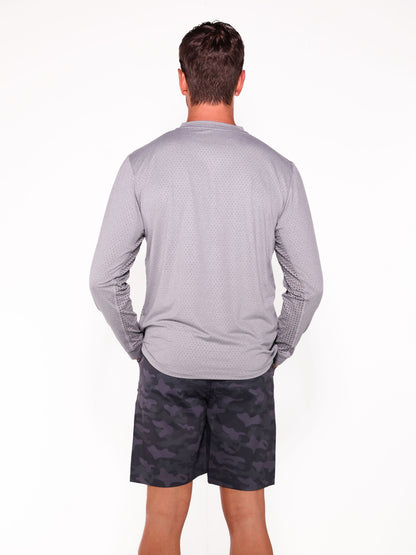 White Water Life NautiFlex Performance Tee in tactical black, showcasing its lightweight, breathable fabric and modern fit.