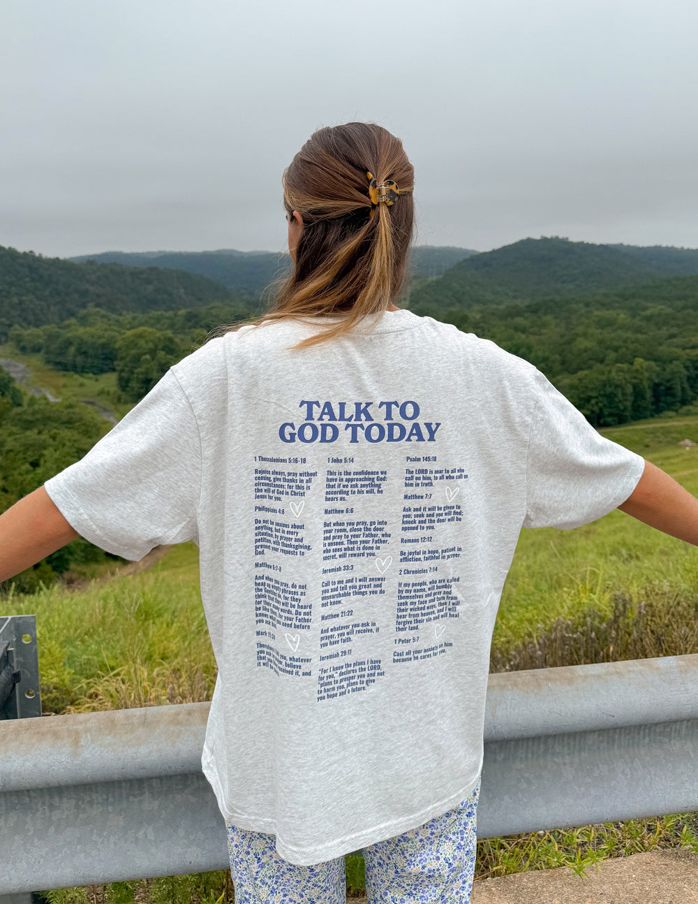 Unisex T-shirt from Elevated Faith featuring a spiritual design with the phrase "Talk to God" on a comfortable casual tee.