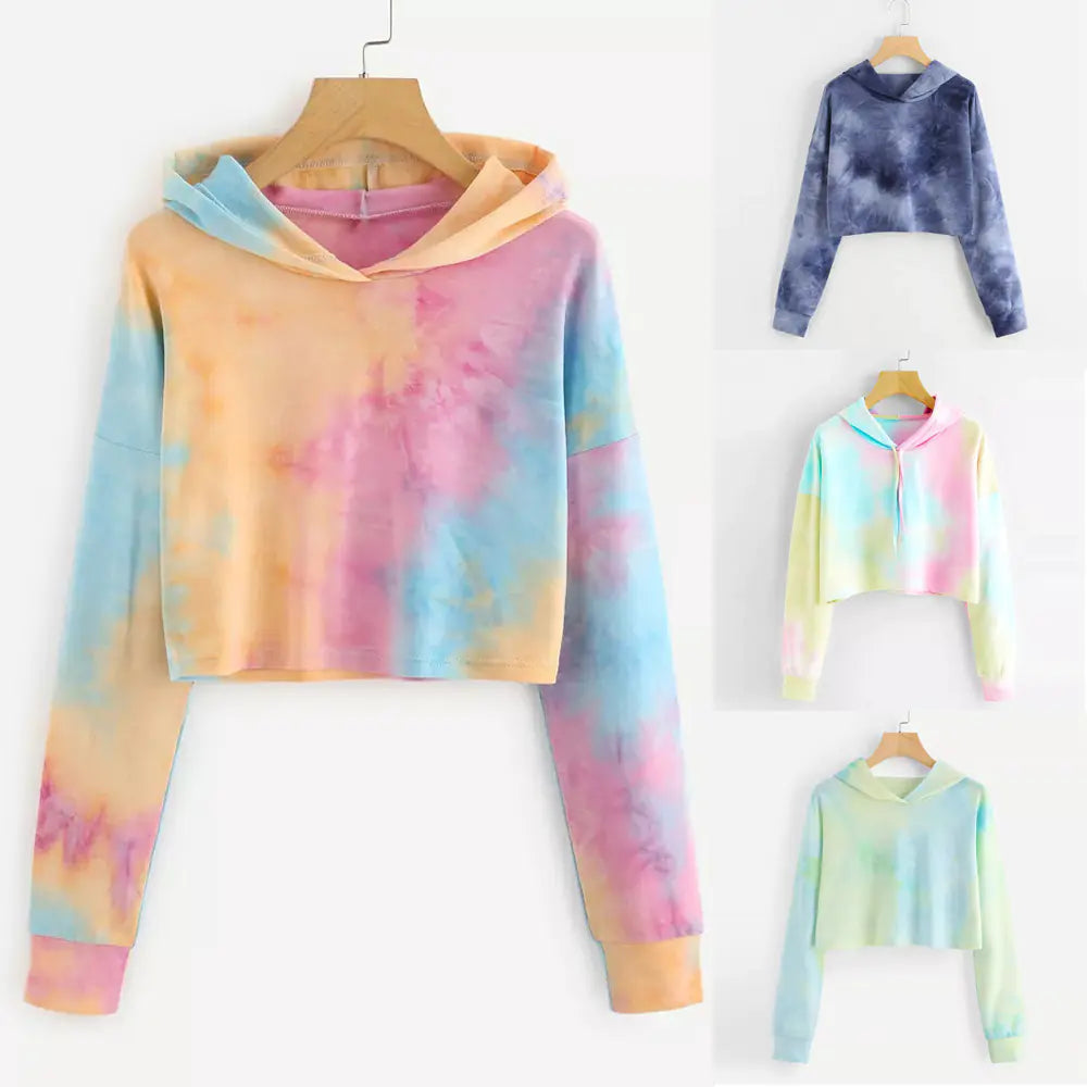 Women's 2020 Autumn Winter Tie-Dye Hooded Sweatshirt - Cozy & Chic in 4 Colors