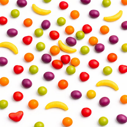 Assorted Runts Candy in a bulk value bag, featuring colorful fruit-shaped pieces from Candy In Bulk.