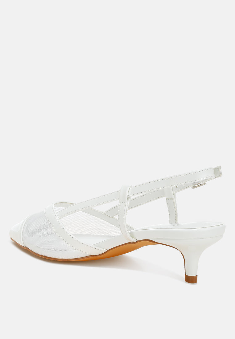 London Rag Temptress mesh slingback sandals featuring a stylish open-toe design and mesh detailing for a chic summer look.