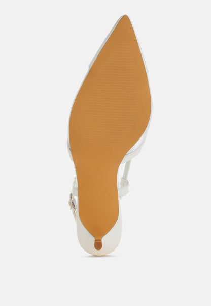London Rag Temptress mesh slingback sandals with open toe design and ankle straps, featuring a stylish mesh upper.
