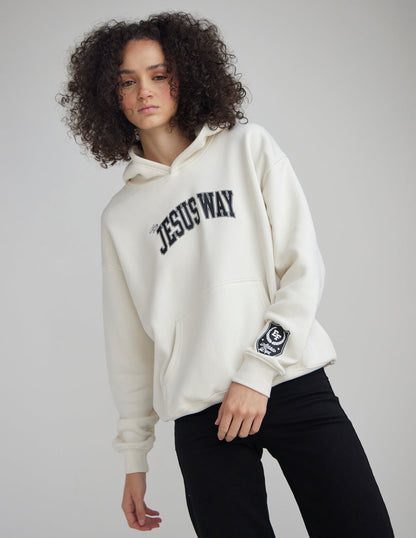 Unisex hoodie by Elevated Faith featuring "The Jesus Way" graphic in soft fabric, casual fit, and comfortable style.