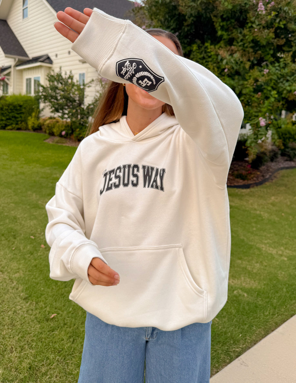 Unisex hoodie by Elevated Faith featuring "The Jesus Way" design, in black with front graphic and comfortable fit.