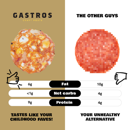 Gastros Craft Meats red wine and garlic, fresh ingredients on a cutting board, ready for cooking or seasoning.