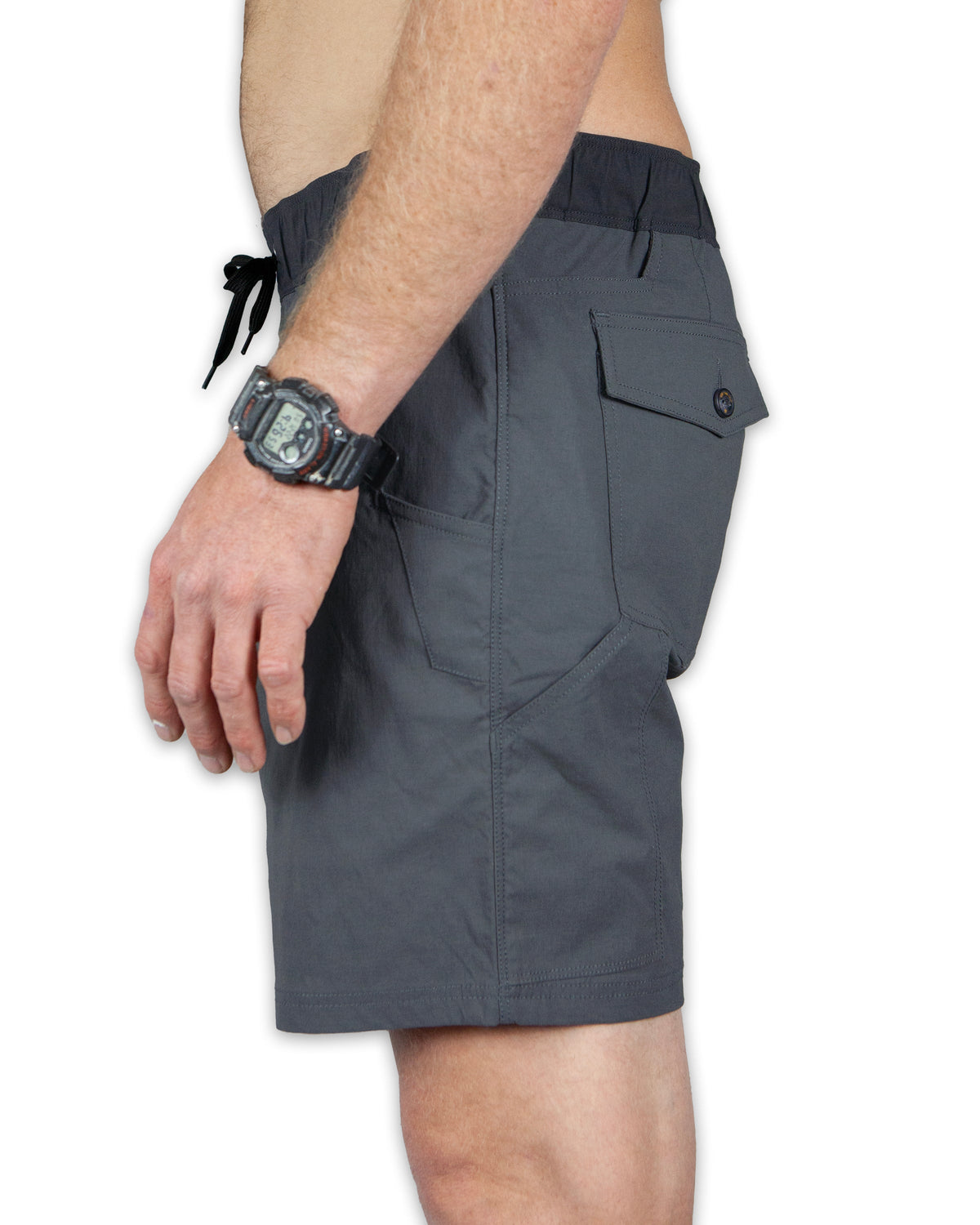 Dark shadow Thunderbird shorts by Off The Grid Surplus featuring a relaxed fit and durable fabric for casual wear.