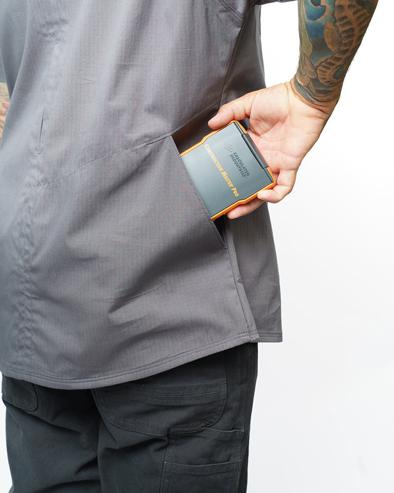 Off The Grid Surplus Thunderbolt SS shirt in Castlerock color, short sleeve casual shirt with button front and chest pocket.