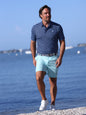 White Water Life Freeport Short in Aqua, lightweight performance shorts with a relaxed fit, ideal for outdoor activities.