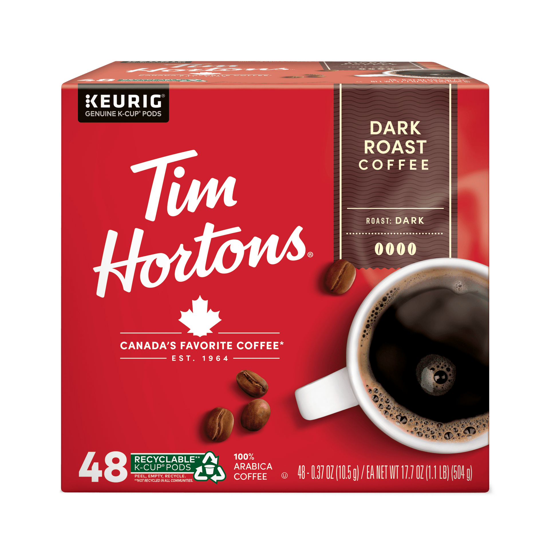 Tim Hortons Dark Roast Keurig Coffee Pods, 24 Ct