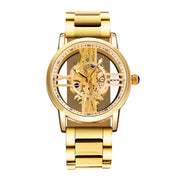 Men's Waterproof Gold Quartz Watch with Calendar (6054)