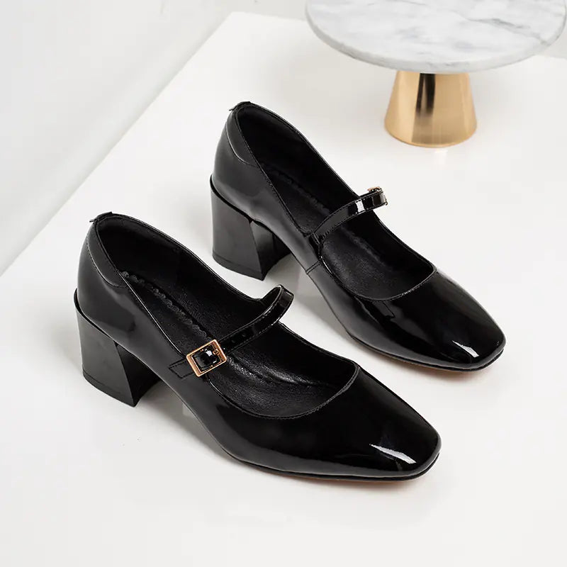 Summer 2020 Women's Patent Leather Mary Jane Heels