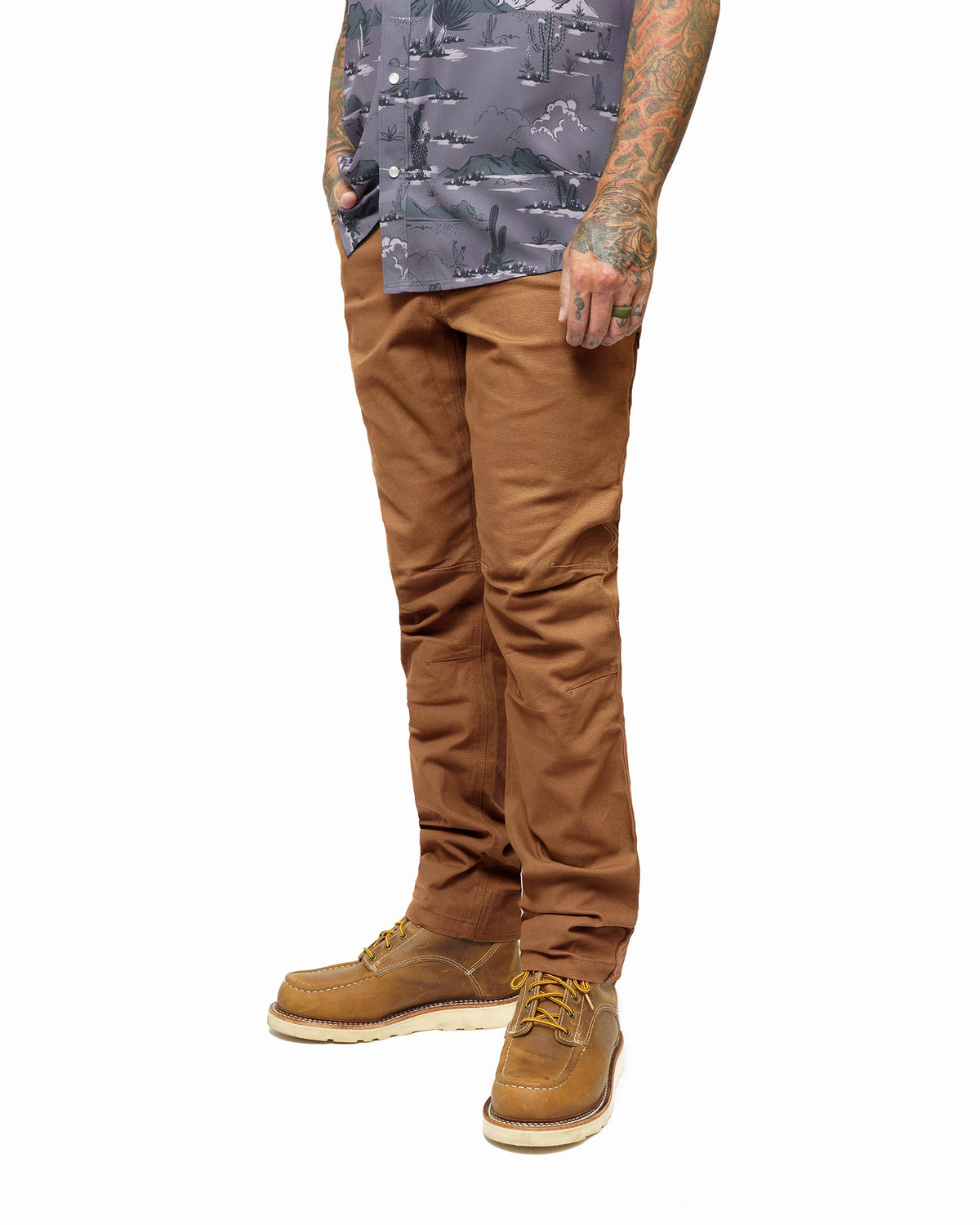 Off The Grid Surplus Trailblazer Standard Fit Pants in tobacco color, showing the durable casual pants with pockets and relaxed fit.