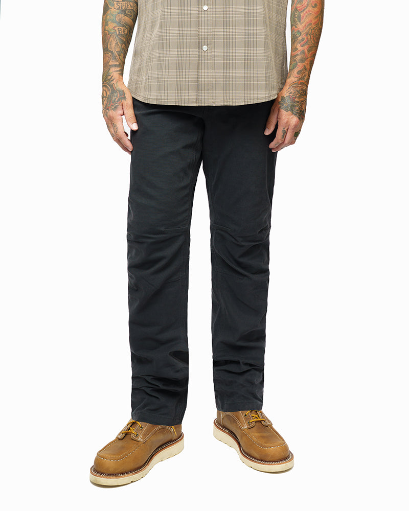 Off The Grid Surplus Trailblazer standard fit pants in vintage black, showing the casual, rugged design and durable fabric.