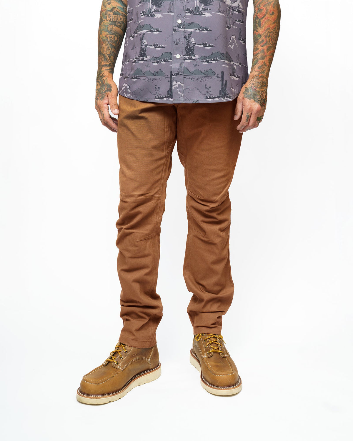 Off The Grid Surplus Trailblazer Taper Fit Pants in tobacco color, showing the tapered leg design and durable fabric.