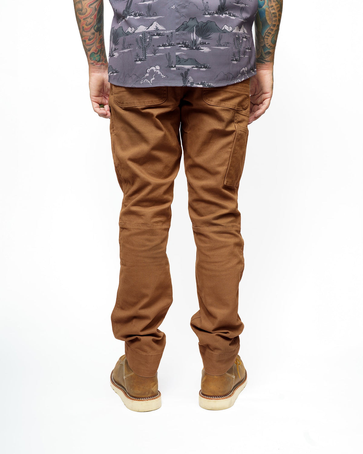 Off The Grid Surplus Trailblazer Taper Fit Pants in tobacco color, showing the slim fit design and durable fabric.