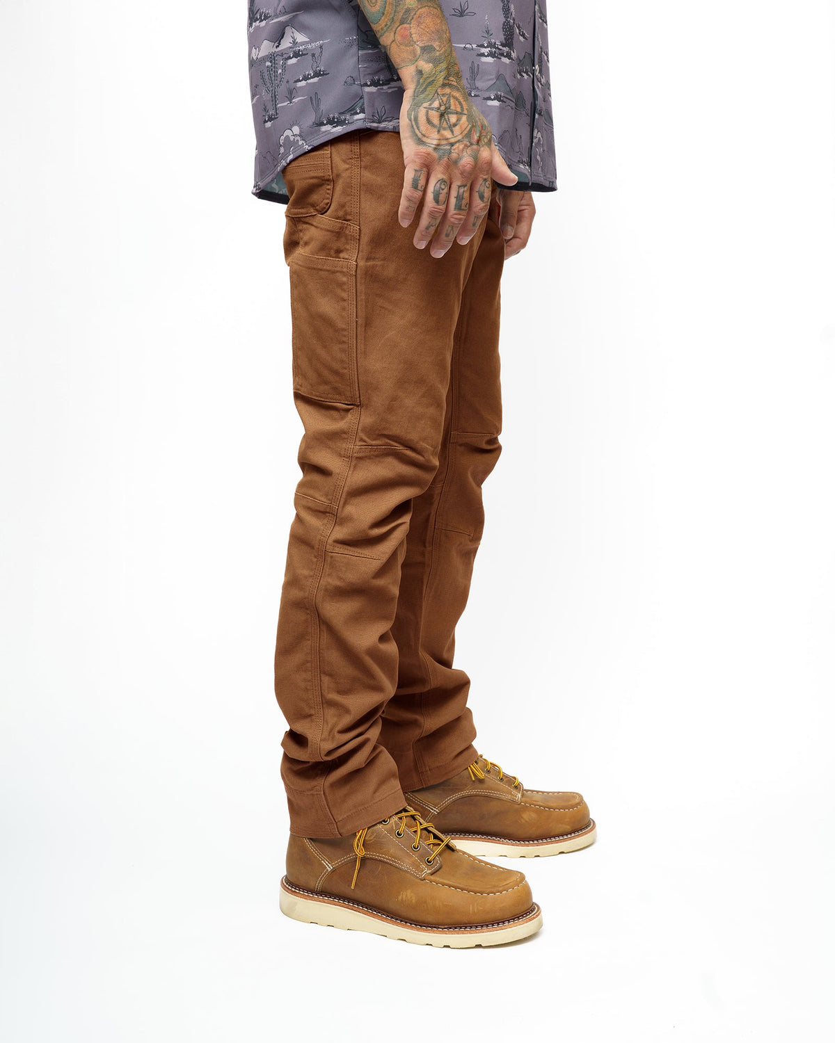 Off The Grid Surplus Trailblazer Taper Fit Pants in tobacco color, showing the tapered design and casual fit.