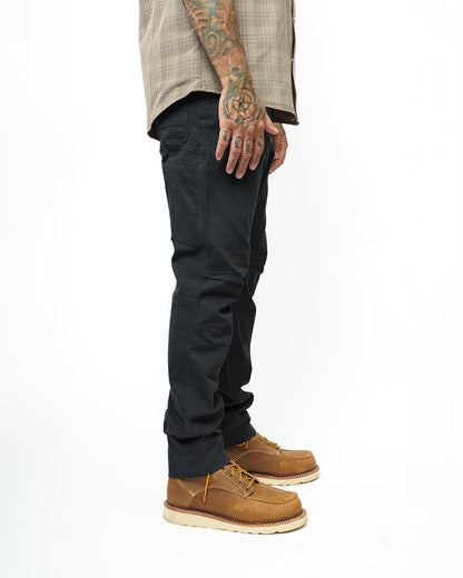Off The Grid Surplus Trailblazer Taper Fit Pants in vintage black, showing slim fit design and durable fabric detail.