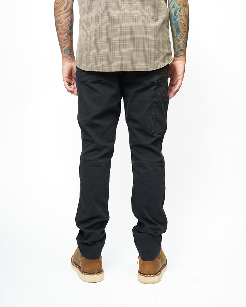 Off The Grid Surplus Trailblazer Taper Fit Pants in vintage black, showcasing slim-fit design and durable fabric.