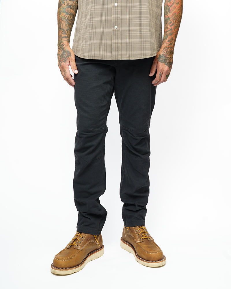 Off The Grid Surplus Trailblazer Taper Fit Pants in vintage black, featuring a tapered style and slim fit design.